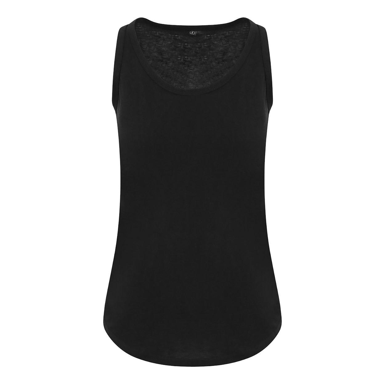 Just Ts Triblend Top Girlie Ärmellos Damen Schwarz XL von AWDis