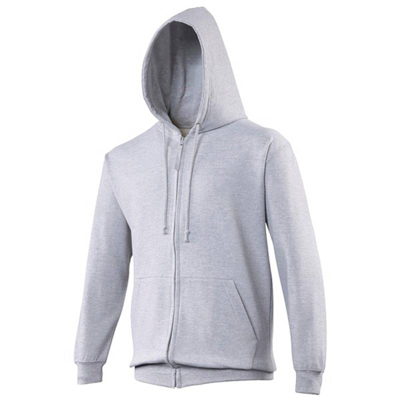 Kapuzenjacke Kapuzenpullover Hoodie Mit Reißverschluss Herren Grau XXL von AWDis