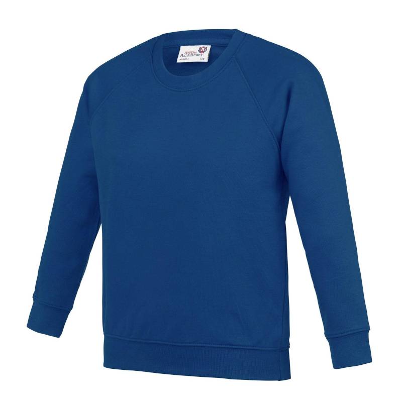 AWDis - Academy Raglan Pullover, 116, Königsblau von AWDis