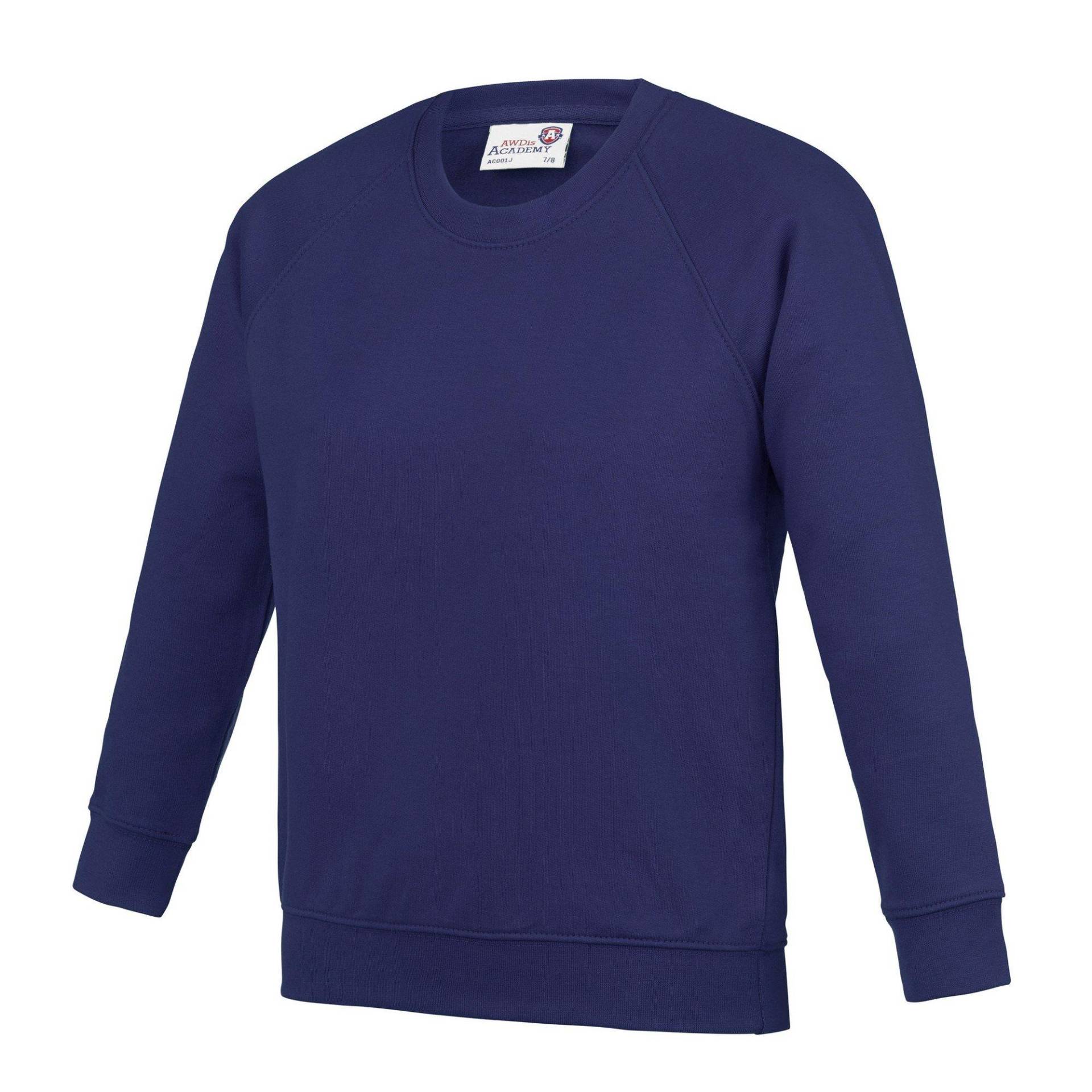 AWDis - Academy Pullover mit Rundhalsausschnitt (2er Pack), 140, Lila von AWDis