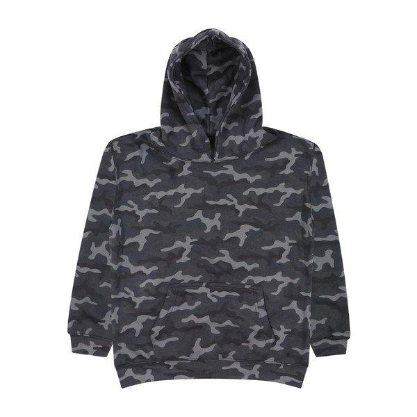 AWDis - Kapuzenpullover Camo, 146, Schwarz von AWDis