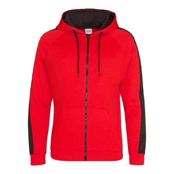 AWDis - Just Hoods Sport Kapuzenjacke, für Herren, Rot Bunt, Größe 3XL von AWDis