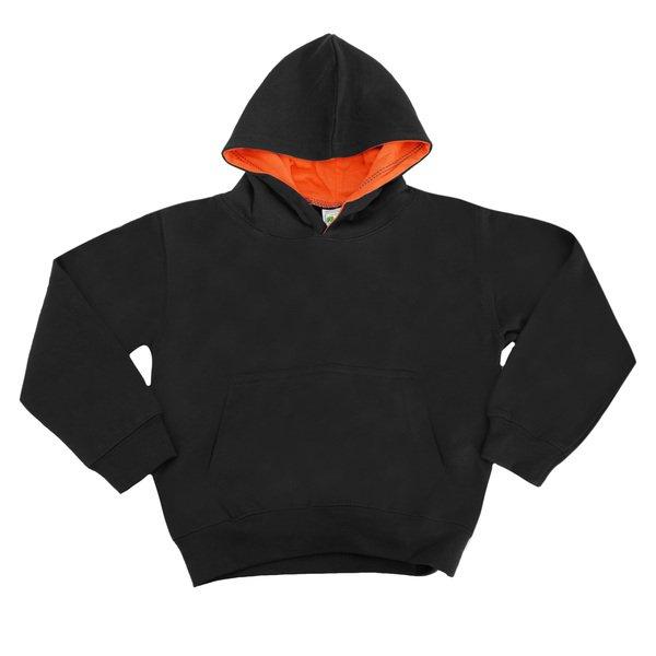 AWDis - Kapuzen Pullover Varsity, 5-6A, Schwarz von AWDis