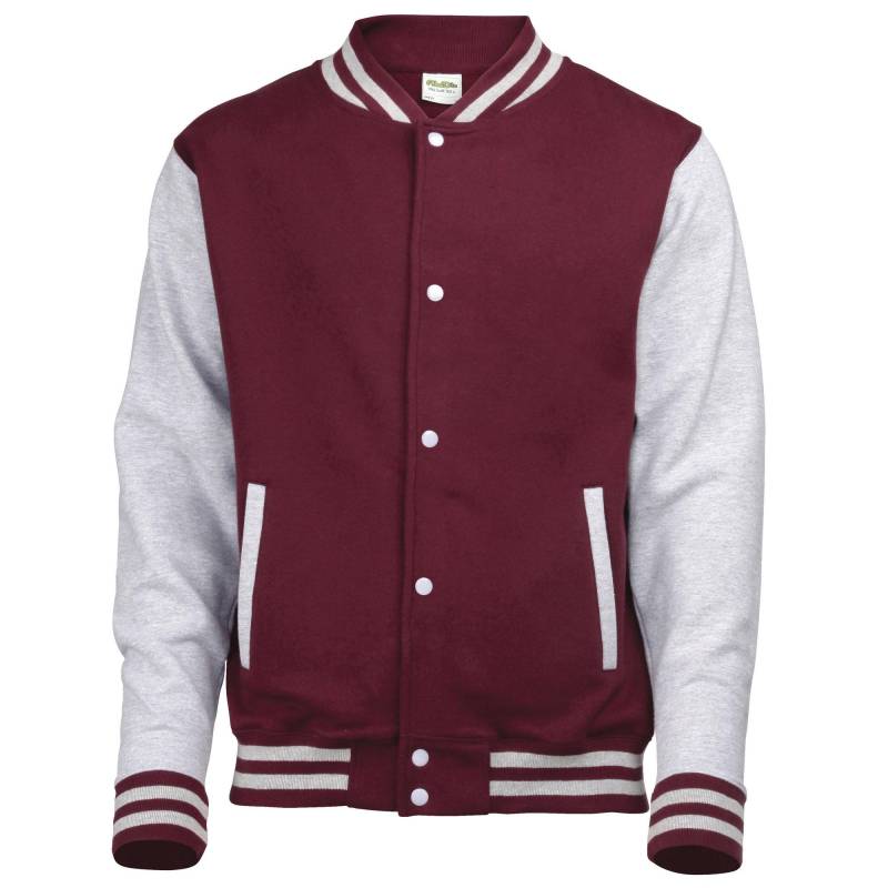 AWDis - Jacke Varsity, 7-8A, Weinrot von AWDis