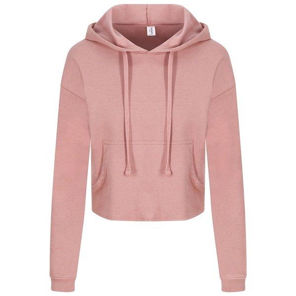 AWDis - Just Hoods Girlie CropKapuzenpullover, für Damen, Pink, Größe L von AWDis