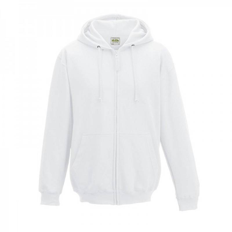 AWDis - Kapuzenjacke Kapuzenpullover Hoodie mit Reißverschluss, für Herren, Weiss, Größe L von AWDis