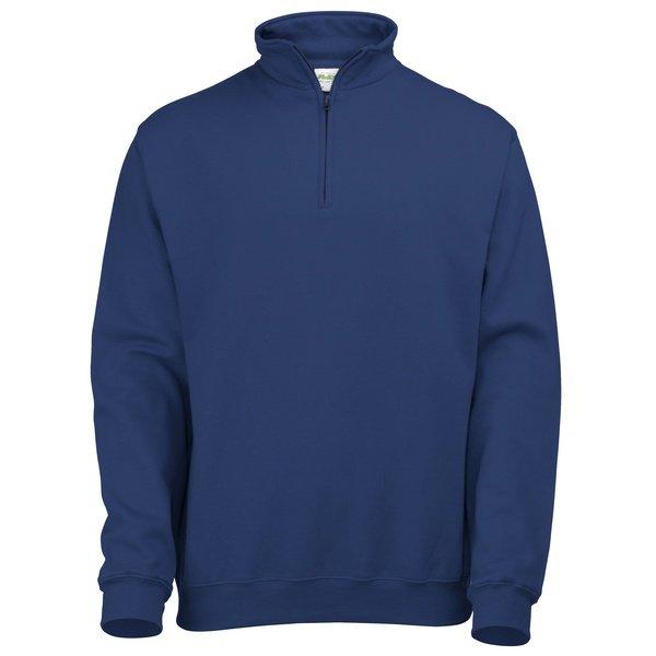 Sweatshirt Pullover Mit Reißverschluss Am Kragen Herren Marine L von AWDis