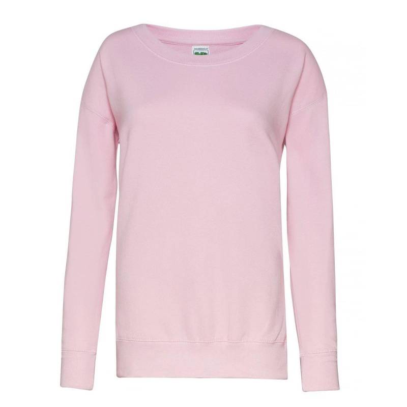 Girlie Pullover Damen Pink S von AWDis