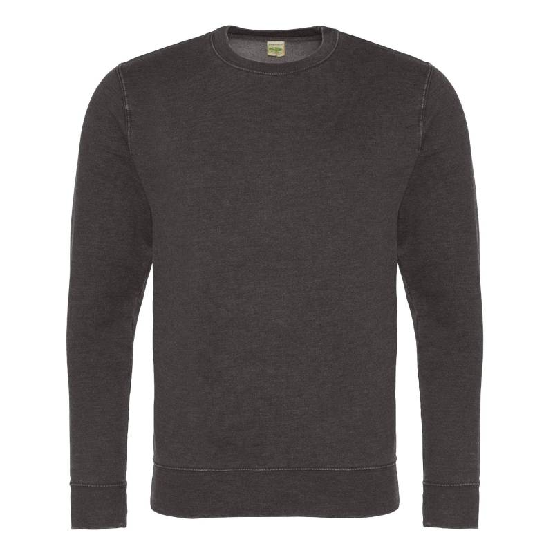 AWDis - Washed Optik Pullover, für Herren, Charcoal Black, Größe XS von AWDis