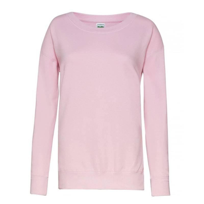 Girlie Pullover Damen Pink XS von AWDis