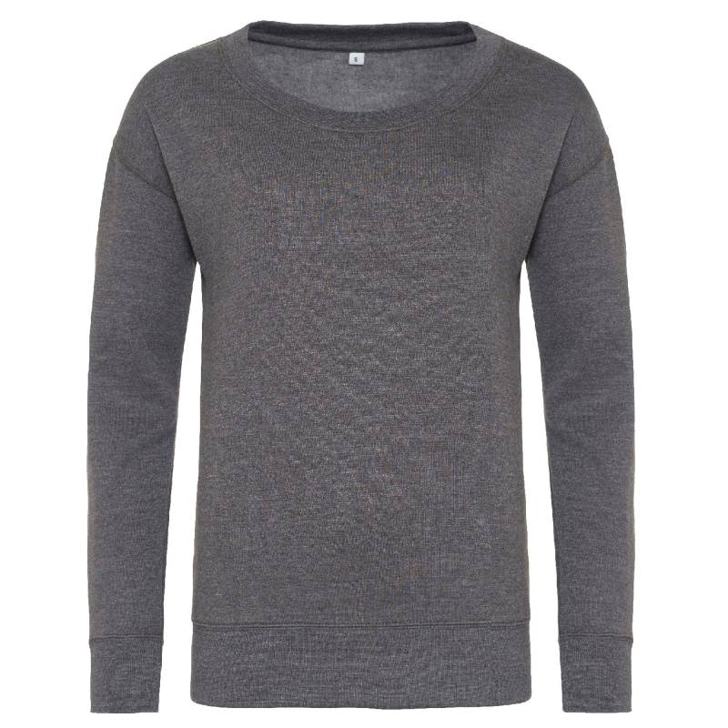 Girlie Pullover Damen Charcoal Black XS von AWDis