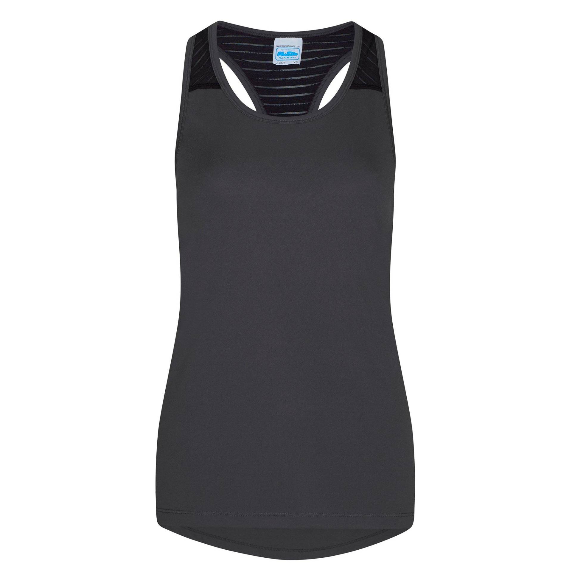 AWDis - Just Cool SportTop, ärmellos, für Damen, Charcoal Black, Größe XS von AWDis