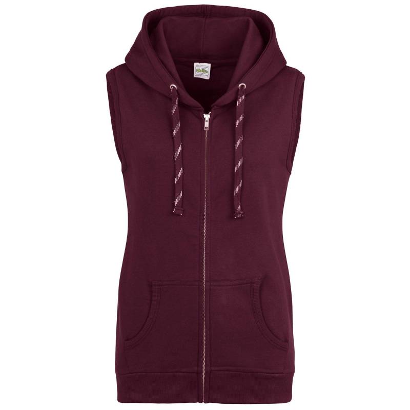 Just Hoods Girlie Kapuzenweste Damen Weinrot XXS von AWDis