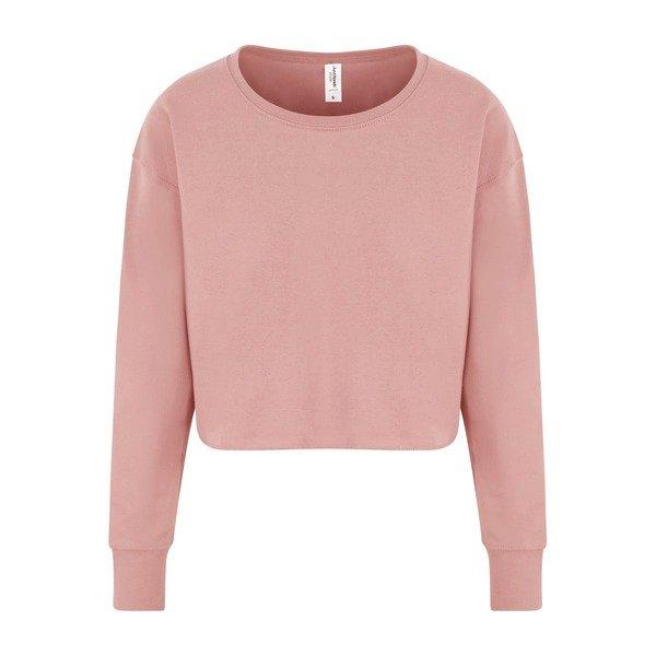 Just Hoods Kurzes Sweatshirt Damen Pink XXS von AWDis