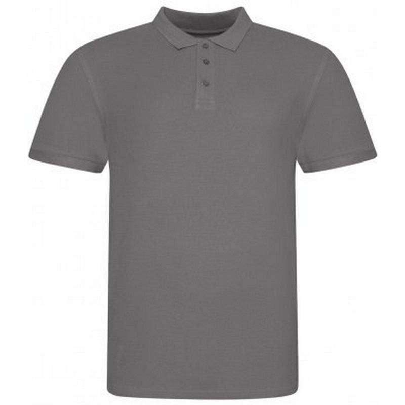 Pique Poloshirt Herren Grau L von AWDis