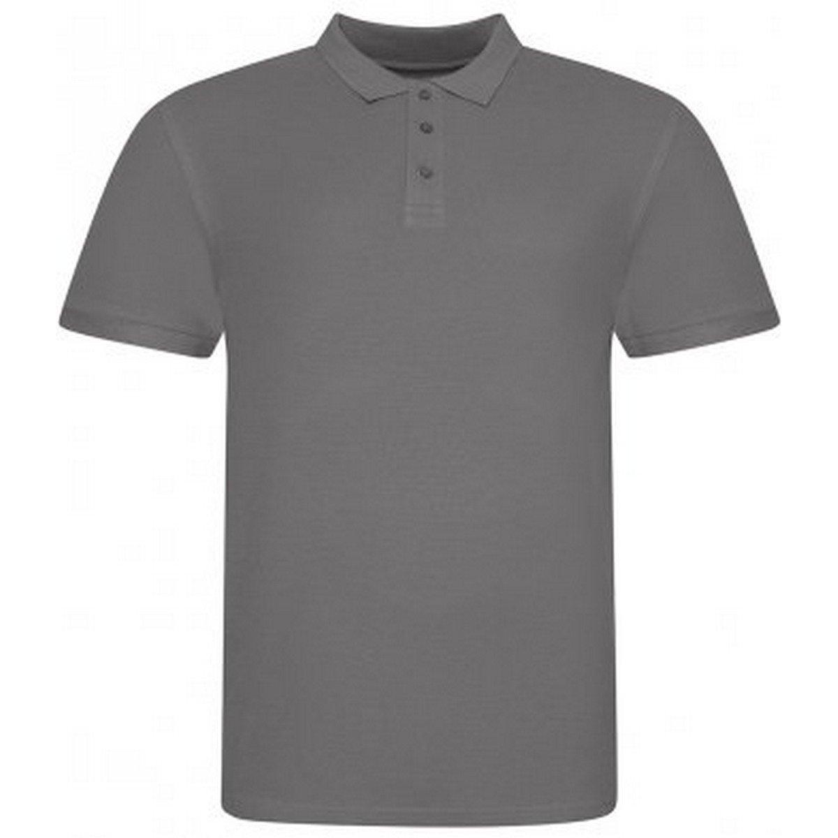 Pique Poloshirt Herren Grau XL von AWDis