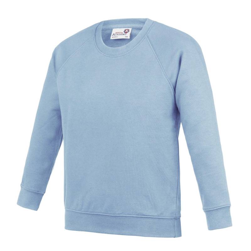 Academy Raglan Pullover Jungen Himmelblau 164 von AWDis