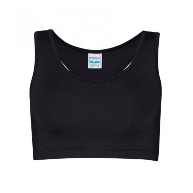 Sport Crop Top Damen Schwarz L von AWDis