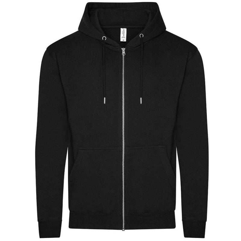 AWDis - BioKapuzenpullover mit Reißverschluss, für Herren, Schwarz, Größe XS von AWDis