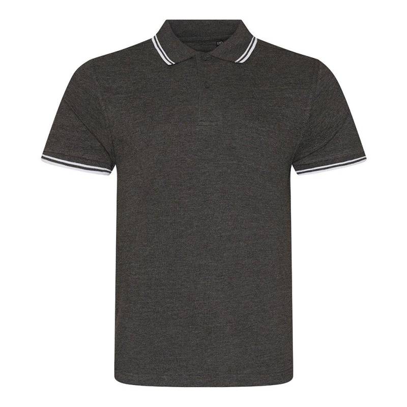 Stretch Tipped Pique Polo Shirt Herren Charcoal Black XL von AWDis