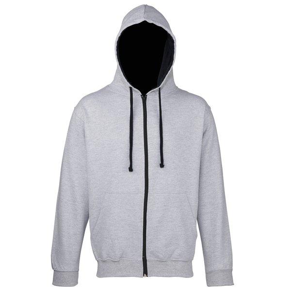 Sweater Jacke Mit Kapuze Herren Grau XXL von AWDis