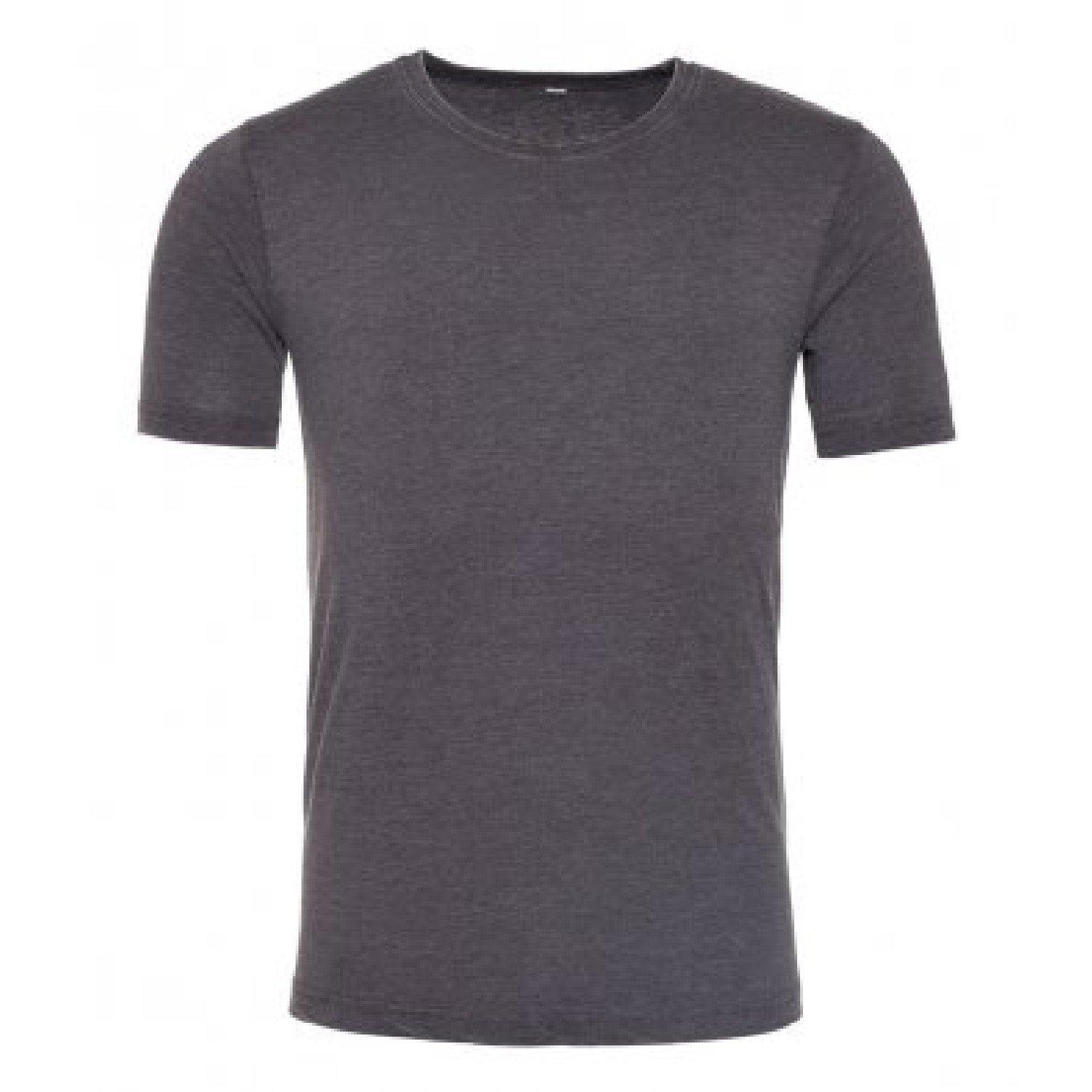 Washed Tshirt Herren Charcoal Black XS von AWDis