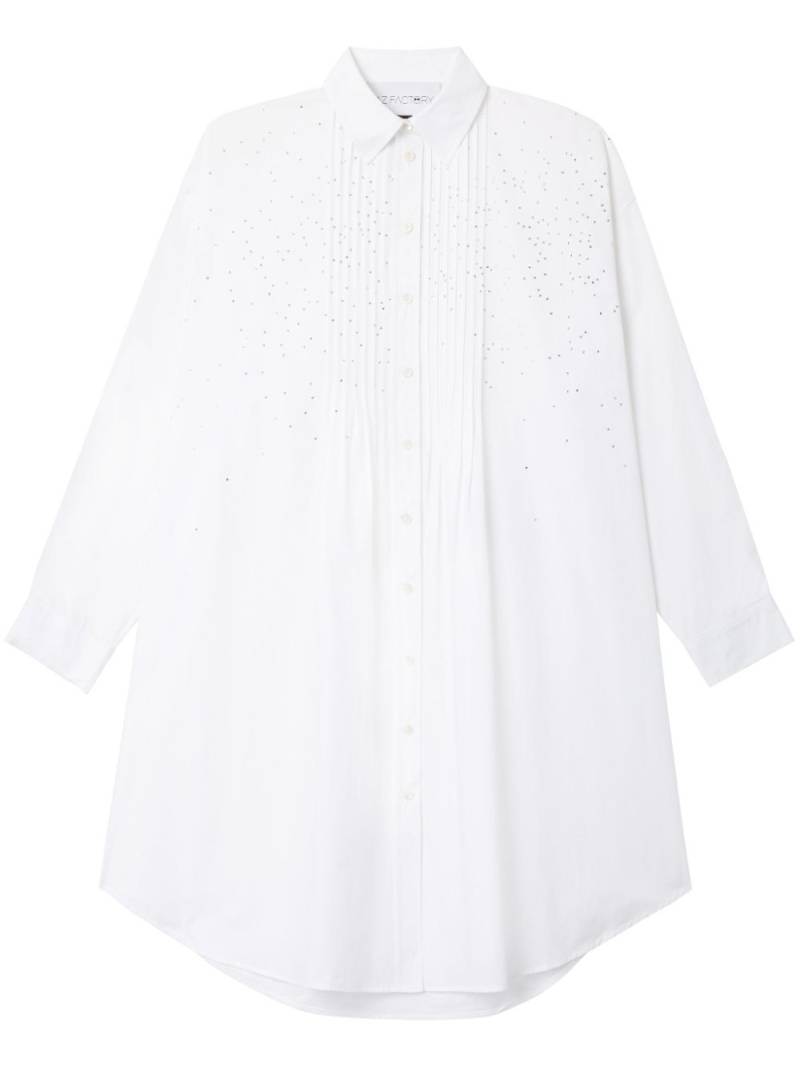 AZ FACTORY Greta rhinestoned cotton shirtdress - White von AZ FACTORY