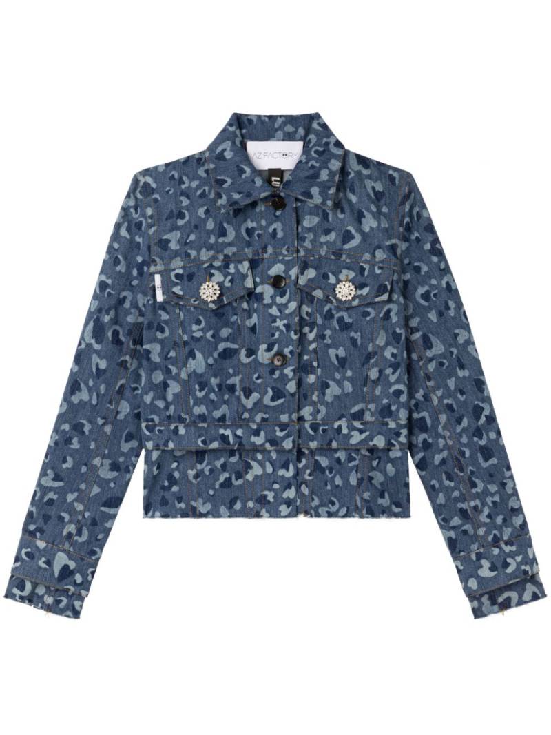 AZ FACTORY Lulu heart-print denim jacket - Blue von AZ FACTORY