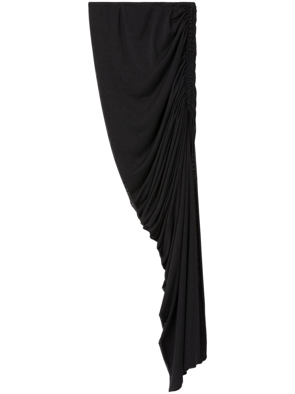 AZ FACTORY x Ester Manas ruched-detailed side-slit skirt - Black von AZ FACTORY