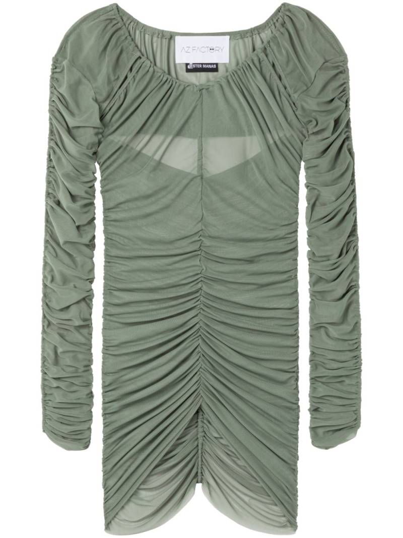 AZ FACTORY x Ester Manas ruched-detailed top - Green von AZ FACTORY