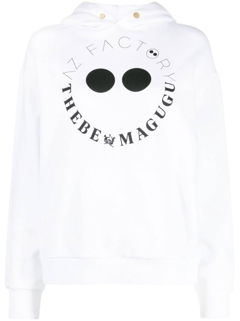 AZ FACTORY x Thebe Magugu logo-print hoodie - White von AZ FACTORY