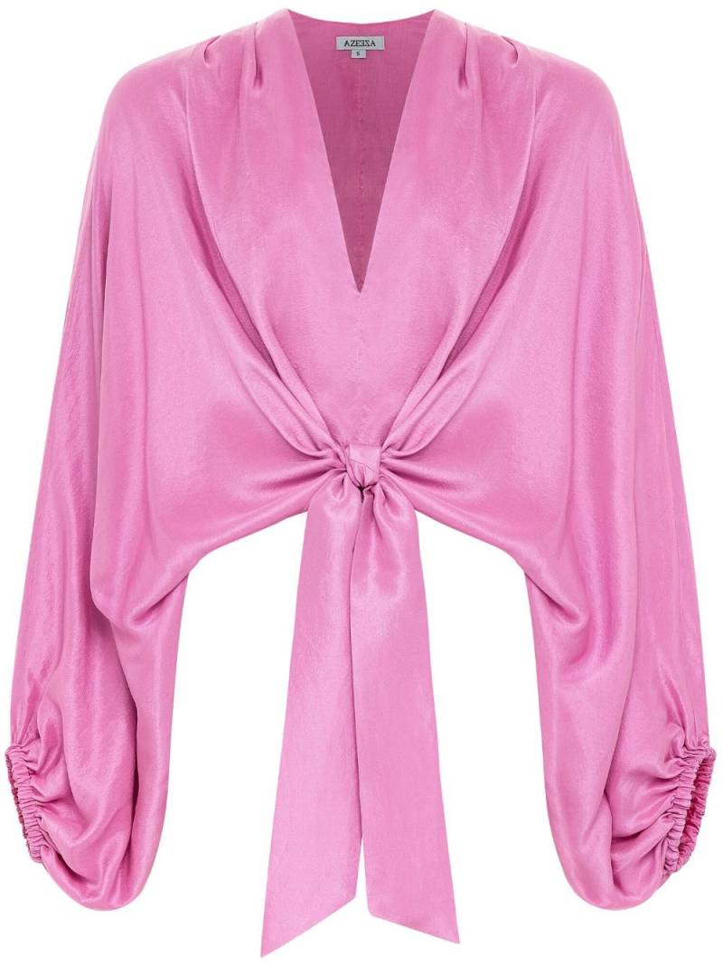 AZEEZA Culhane twisted silk blouse - Pink von AZEEZA