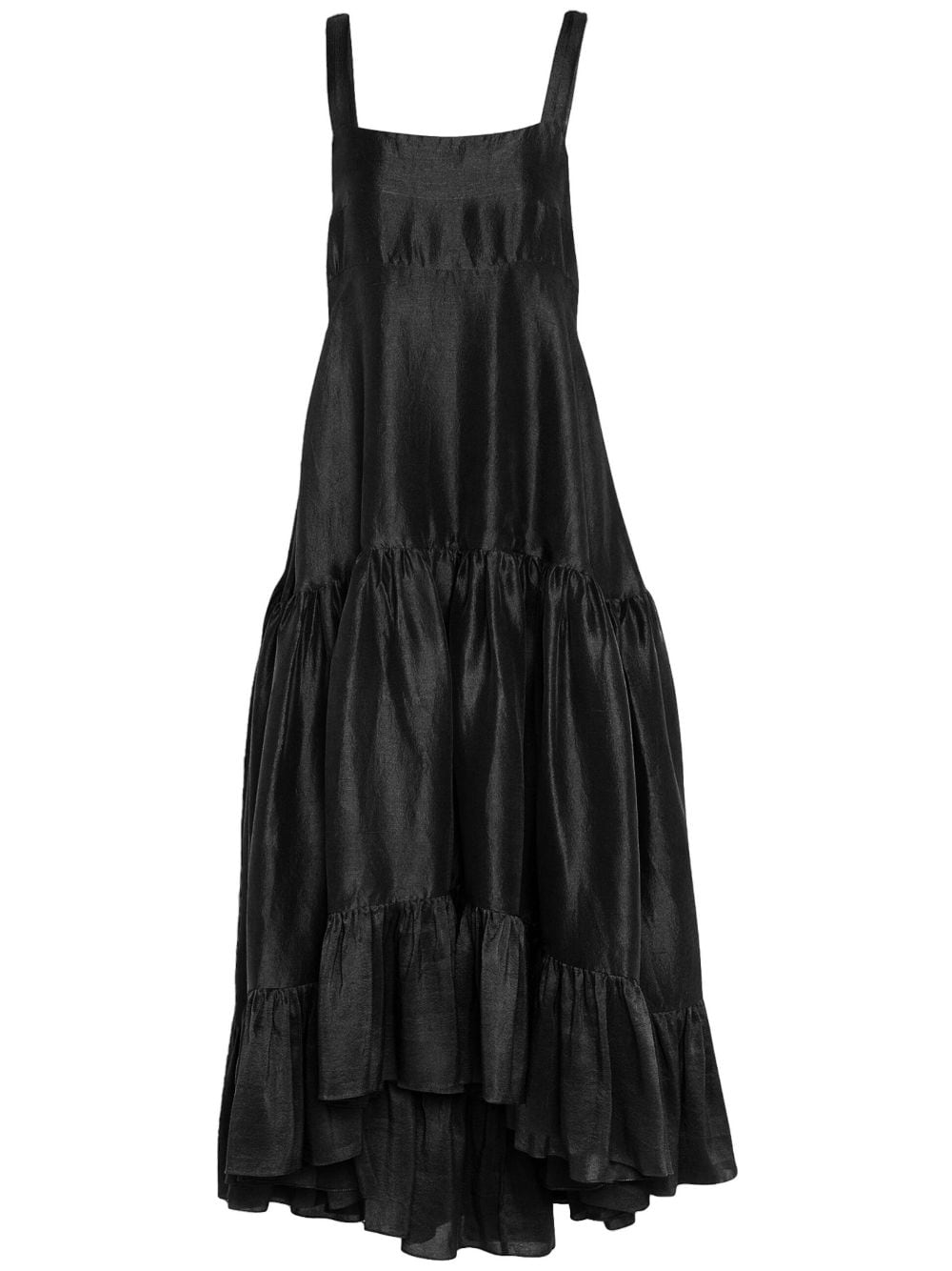 AZEEZA Griffon pleated silk maxi dress - Black von AZEEZA