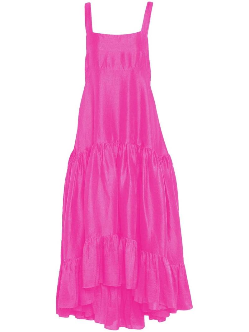 AZEEZA Griffon silk midi dress - Pink von AZEEZA