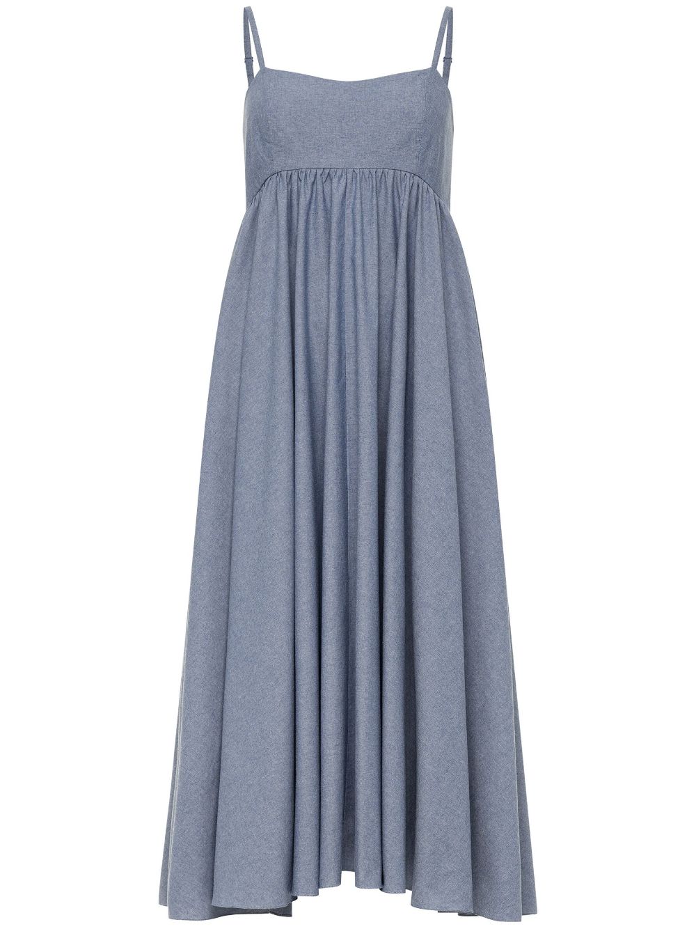 AZEEZA Rachel chambray midi dress - Blue von AZEEZA