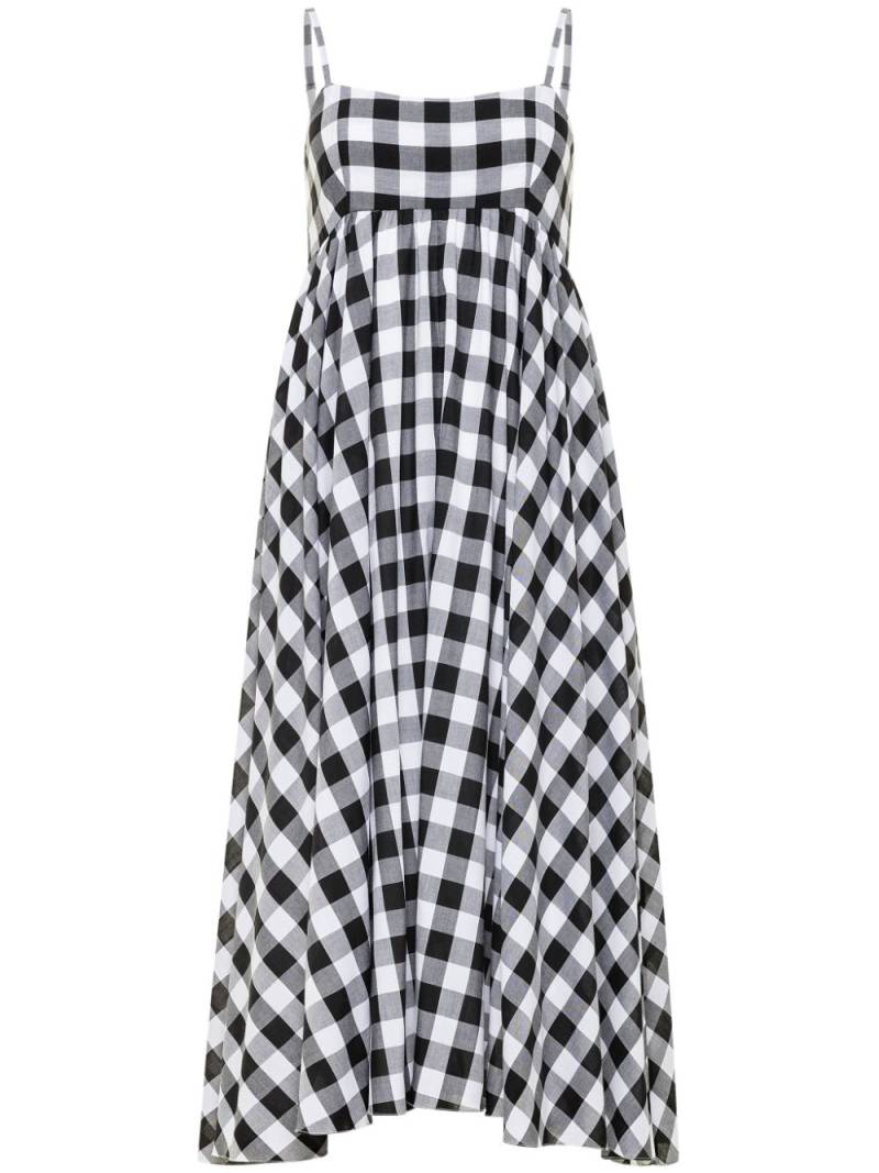 AZEEZA Rachel gingham midi dress - Black von AZEEZA