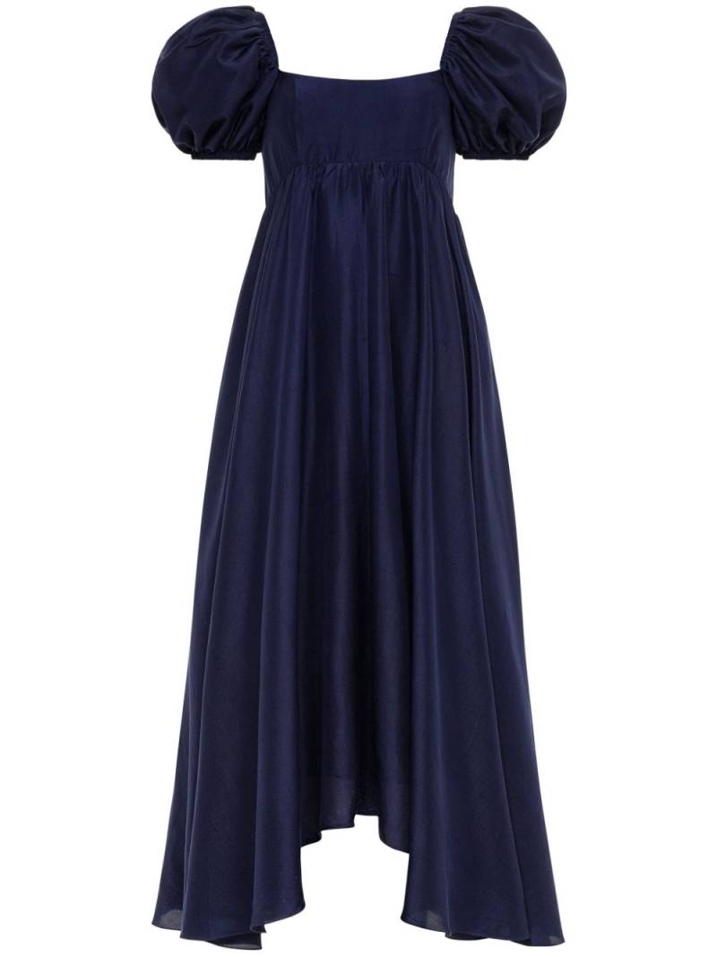 AZEEZA Rory silk midi dress - Blue von AZEEZA