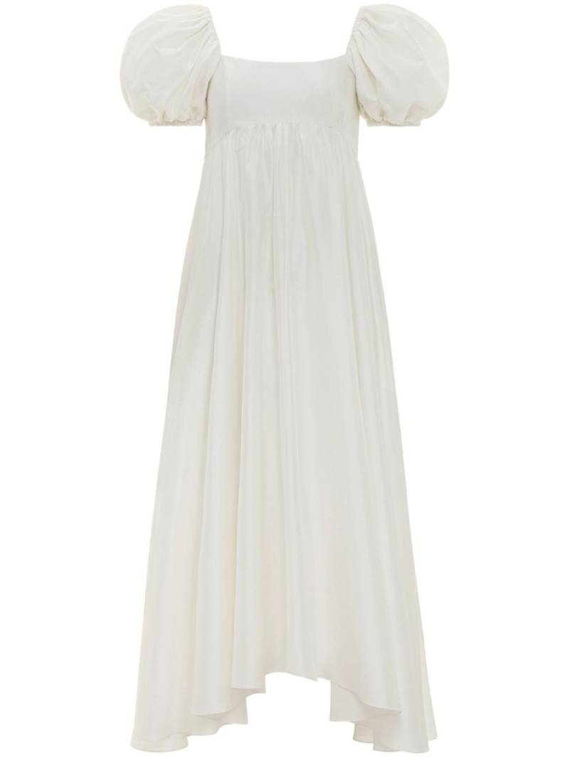 AZEEZA Rory silk midi dress - White von AZEEZA