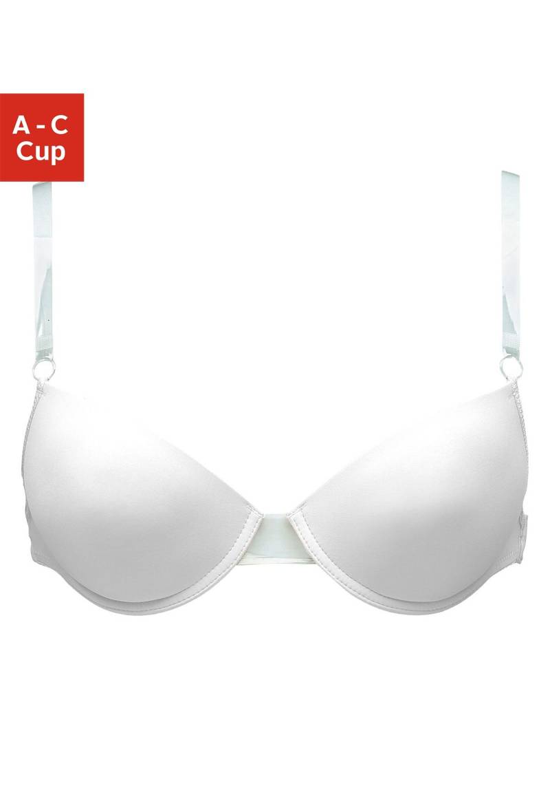 Abracada Bra Push-up-BH, mit Bügel, mit transparenten Trägern und Rücken, Basic Dessous von Abracada Bra