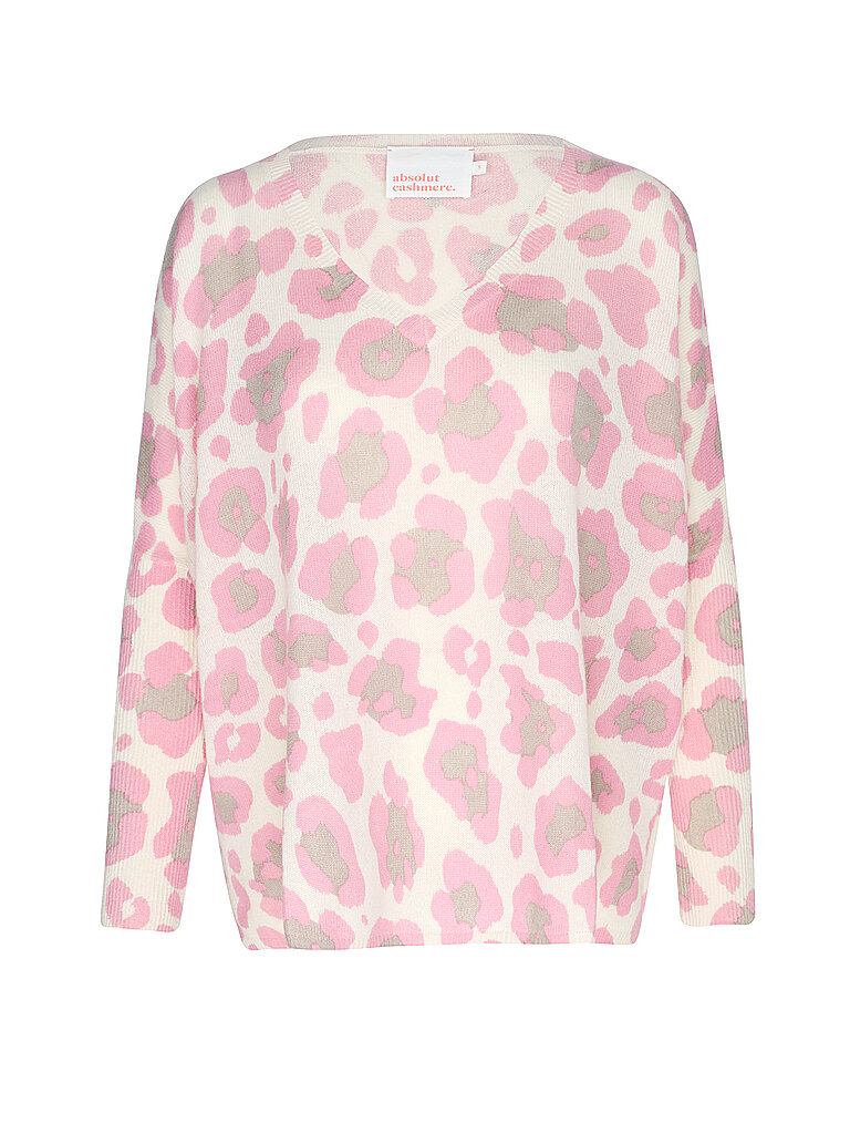 ABSOLUT Kaschmirpullover CAMILLE PRINT rosa | L von Absolut