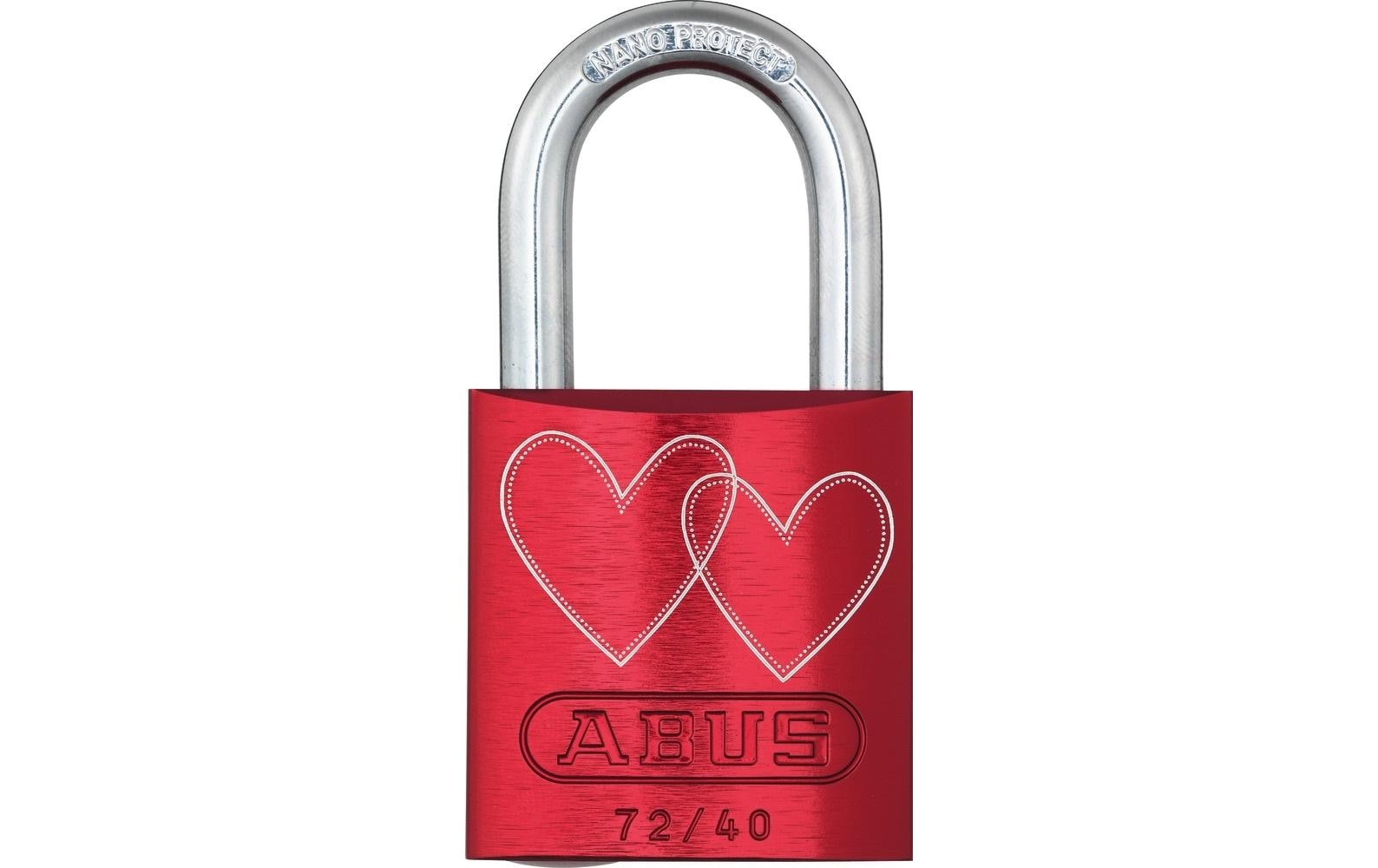 ABUS Vorhängeschloss »72/40 rot LoveLock 4« von Abus