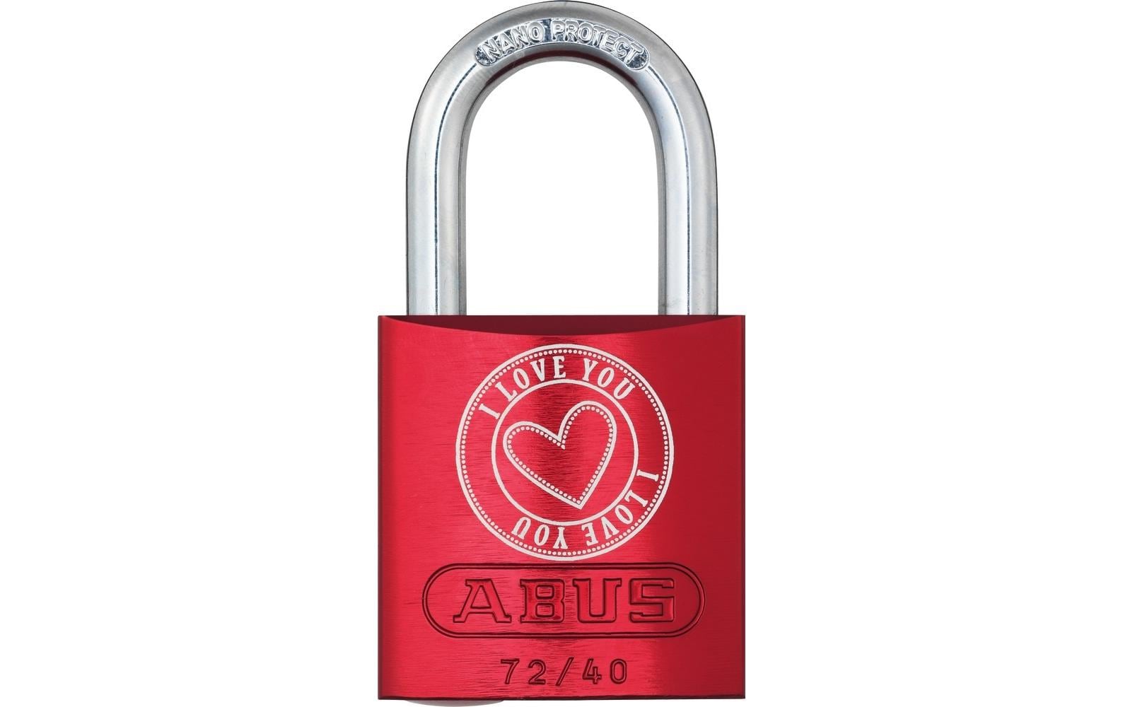 ABUS Vorhängeschloss »72/40 rot LoveLock 5 Schrift« von Abus