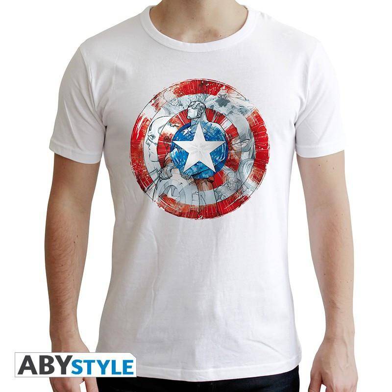 T-shirt - Captain America - Classic Shield Herren  L von Abystyle