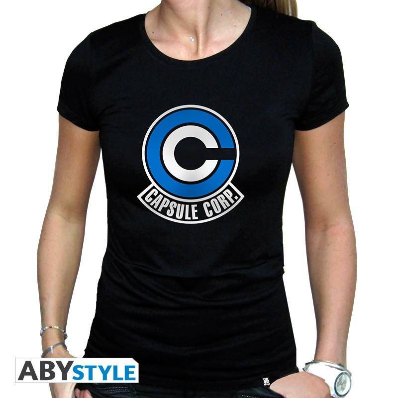 Abystyle - T-shirt Dragon Ball Capsule Corp. L, für Damen, Schwarz, Größe L von Abystyle