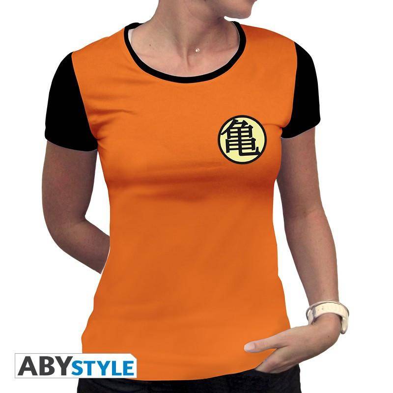 Abystyle - T-shirt Dragon Ball Kame Symbol Son Goku M, für Damen, Orange, Größe M von Abystyle