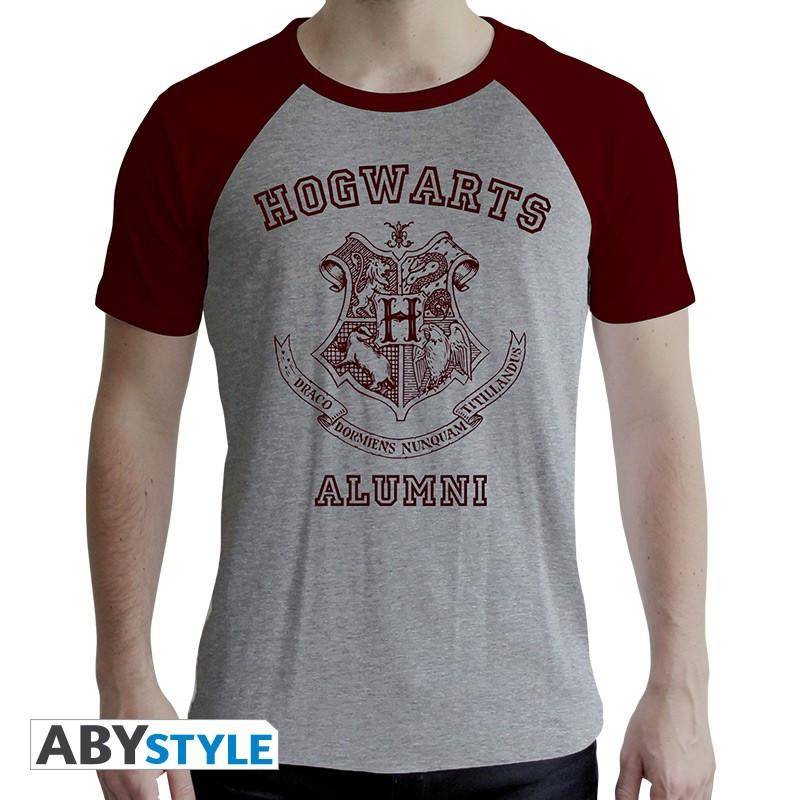 Abystyle - T-shirt Harry Potter Hogwarts XL, für Herren, Taubengrau, Größe XL von Abystyle