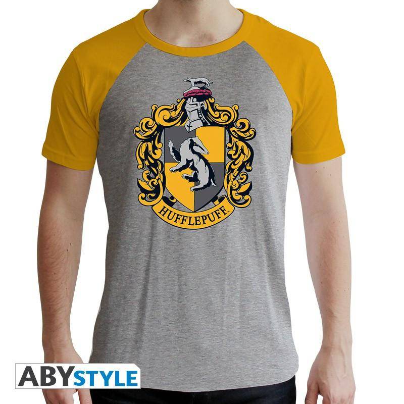 T-shirt - Harry Potter - Haus Hufflepuff Herren Taubengrau M von Abystyle