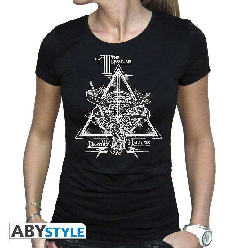 T-shirt - Harry Potter - Heiligtümer Des Todes - Heiligtümer Des Todes Damen Schwarz M von Abystyle