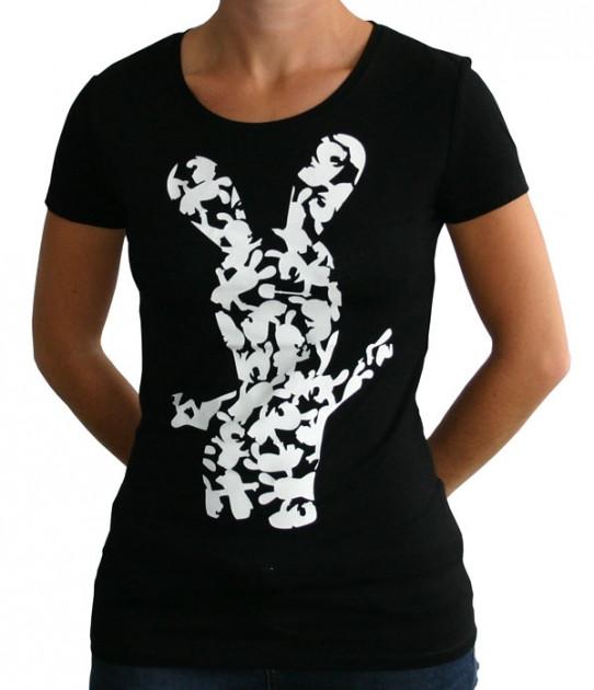 T-shirt - Raving Rabbids - Silhouette Damen  M von Abystyle