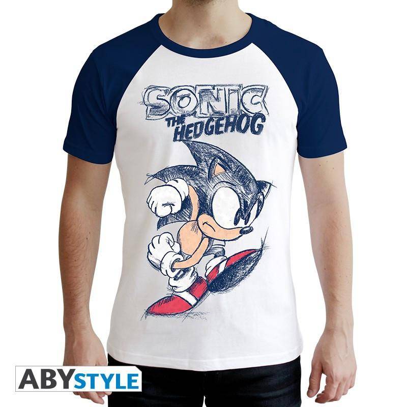 Abystyle - T-shirt Sonic the Hedgehog XL, für Herren, Weiss, Größe XL von Abystyle